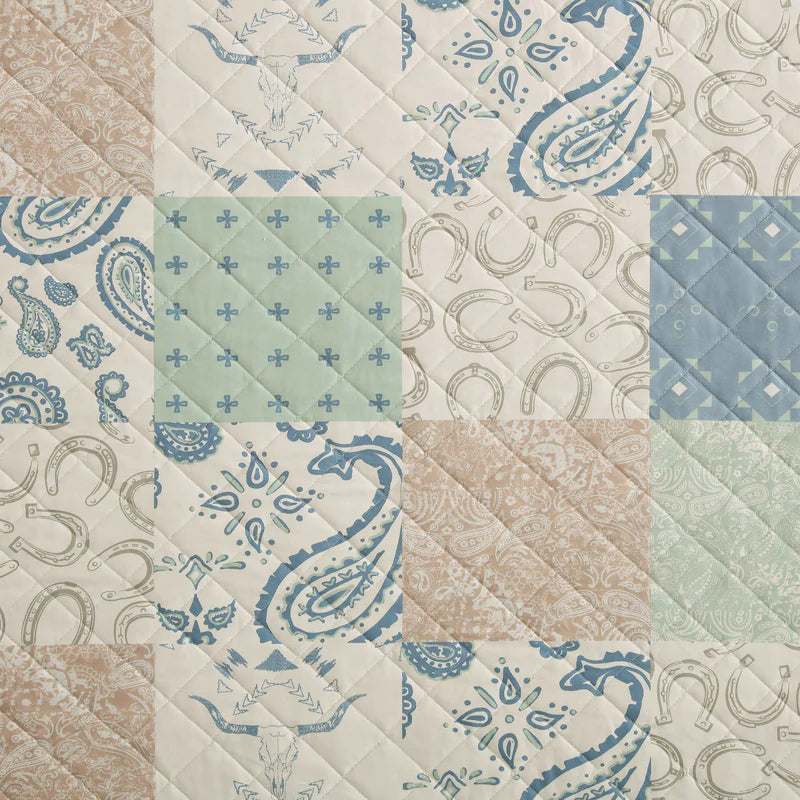 Hi End Accents Patchwork Paisley Quilt Set