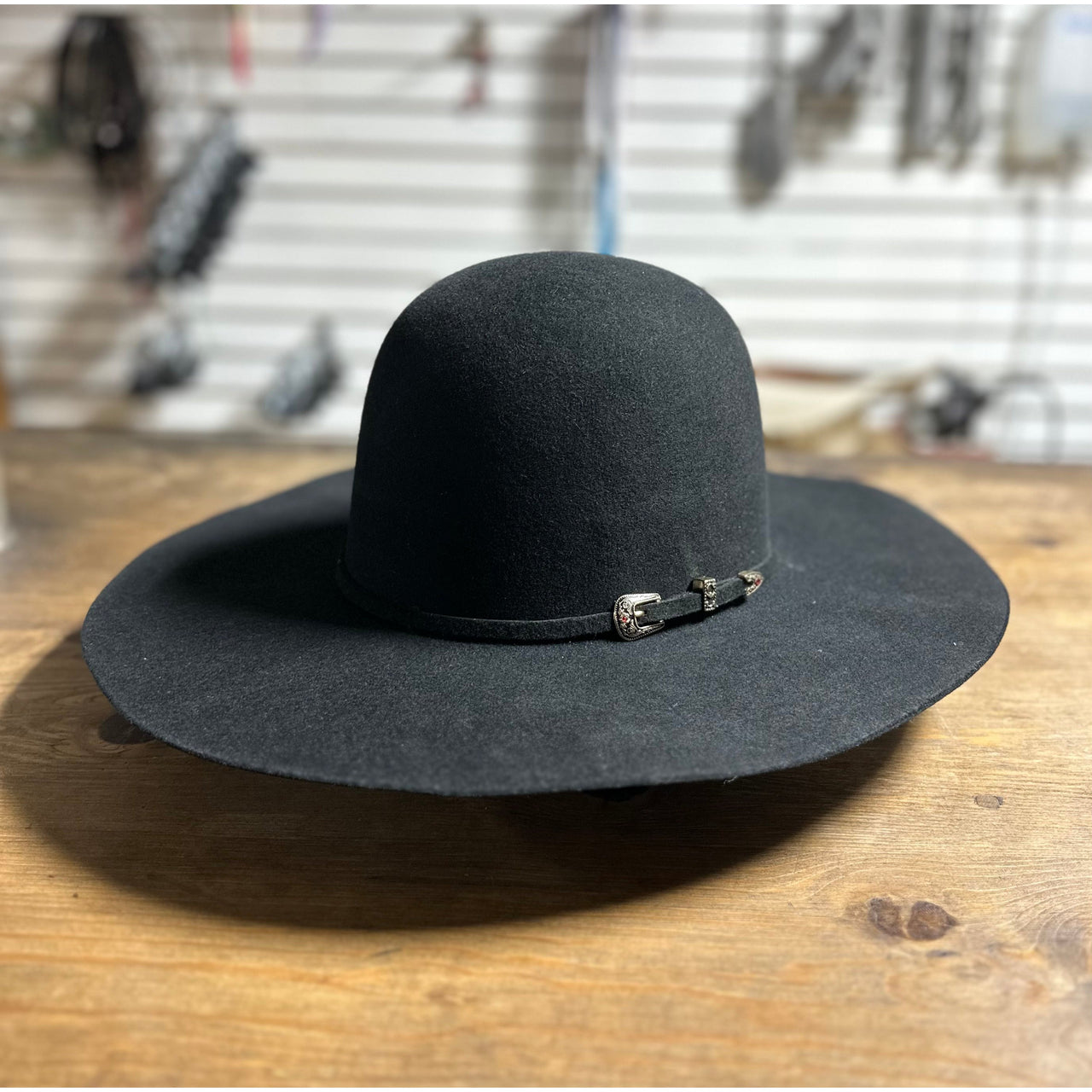 Prohat  Wool Felt Open Crown Western Hat - Black