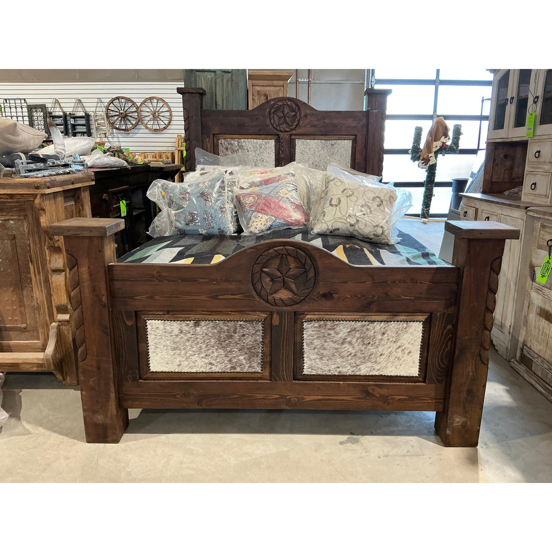 Cowhide Queen Bed