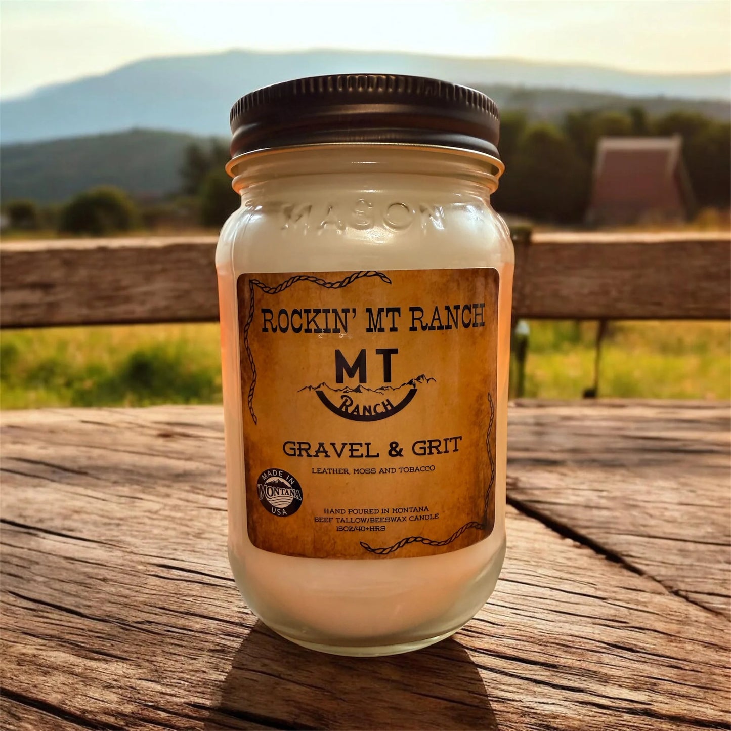 Rockin MT Ranch Tallow Ranch Candle- 16 ounce