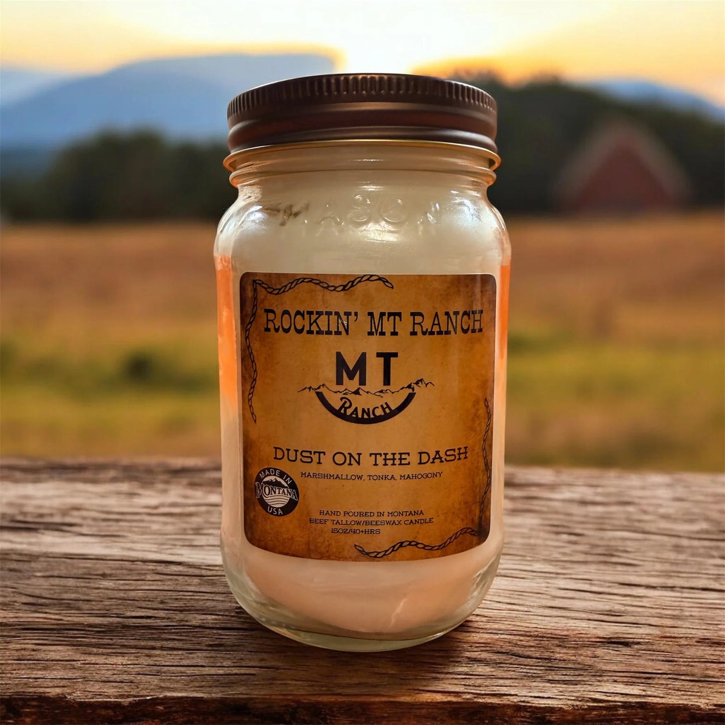 Rockin MT Ranch Tallow Ranch Candle- 16 ounce