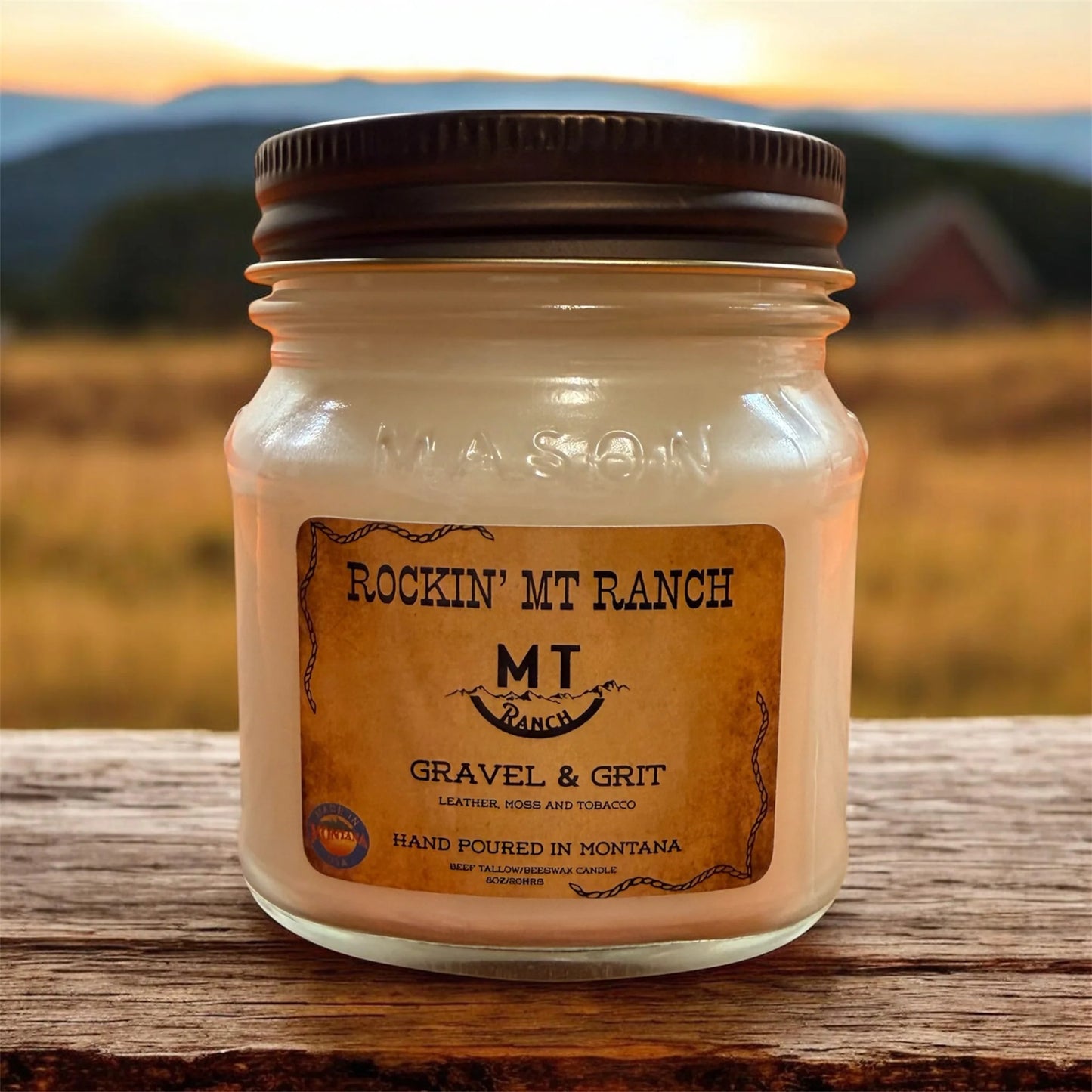 Rockin MT Ranch Tallow Ranch Candle- 8 ounce