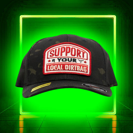 Ruthless Rednecks Flexfit Support Your Local Dirtbag Cap - Black Camo