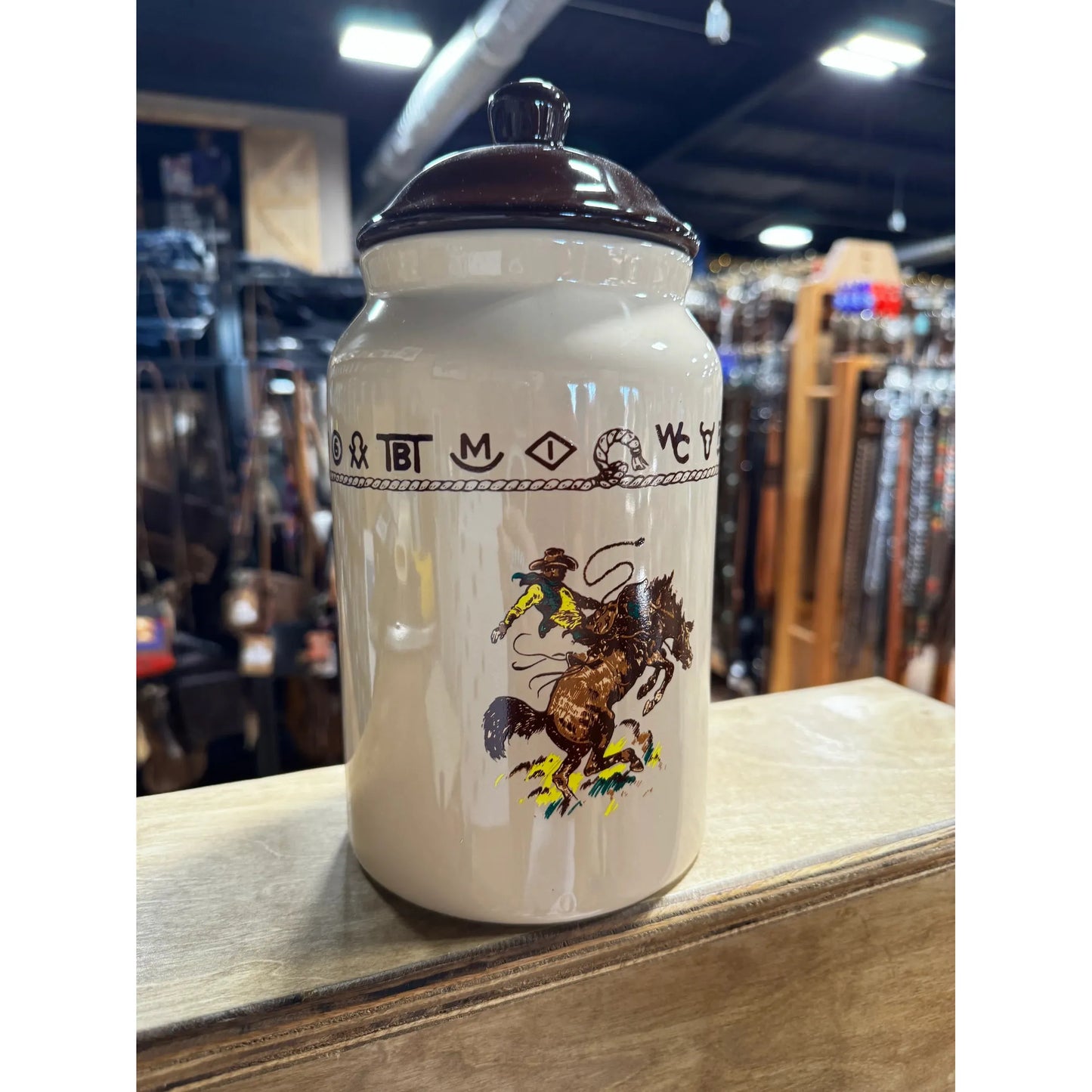 West Creation Bronc Ceramic Canister