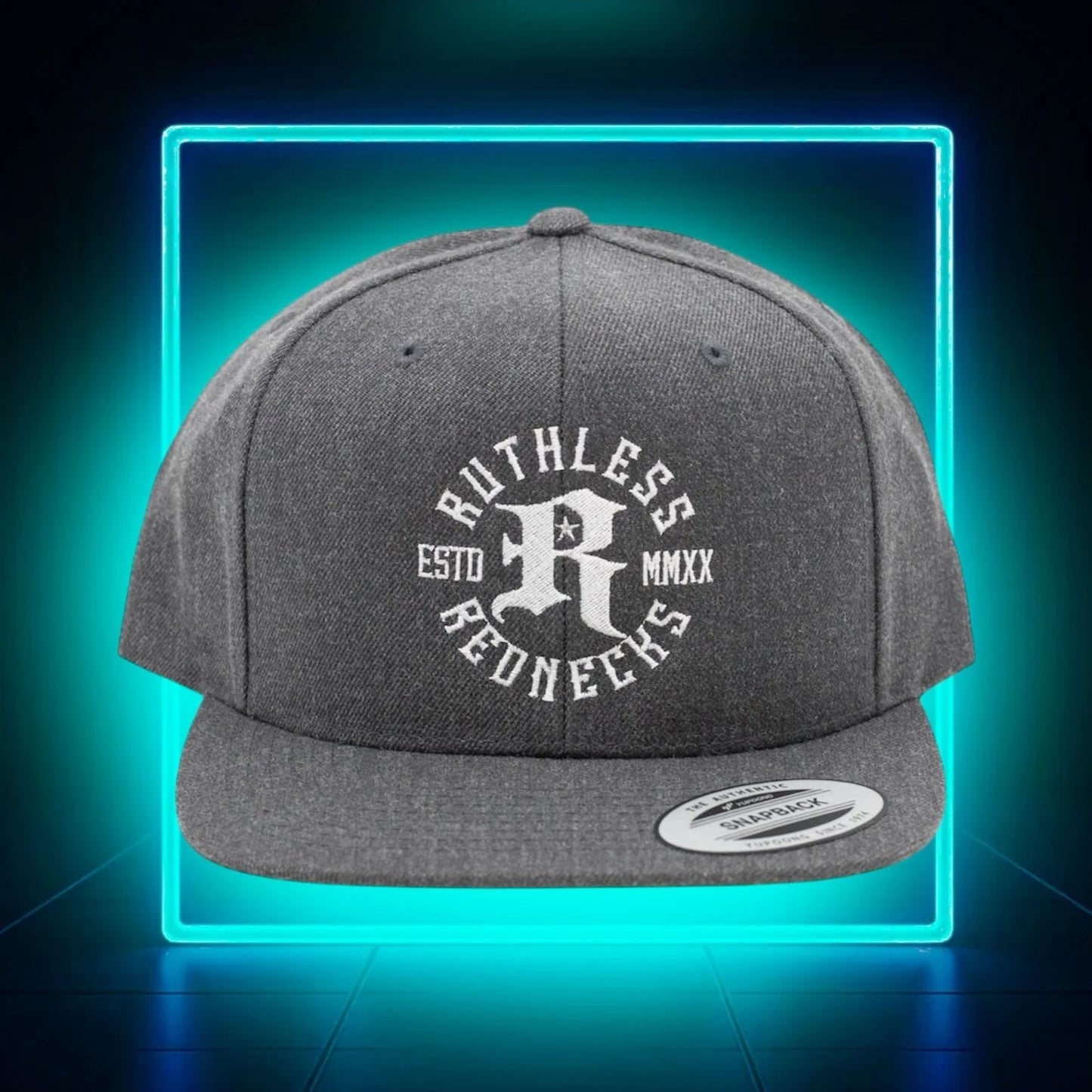 Ruthless Rednecks Icon Flat Brim Hat - Gunmetal
