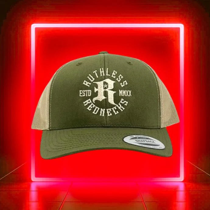 Ruthless Rednecks Curved Brim Hat - Moss-Khaki