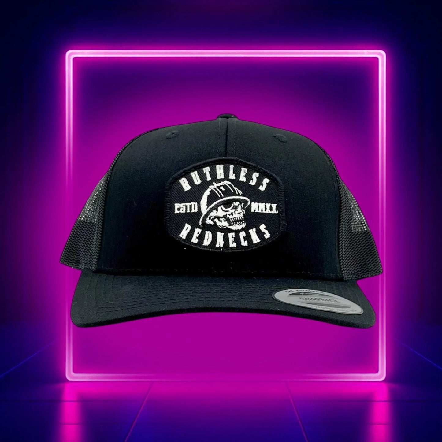Ruthless Rednecks Hired Gun Curved Brim Snapback Cap - Black