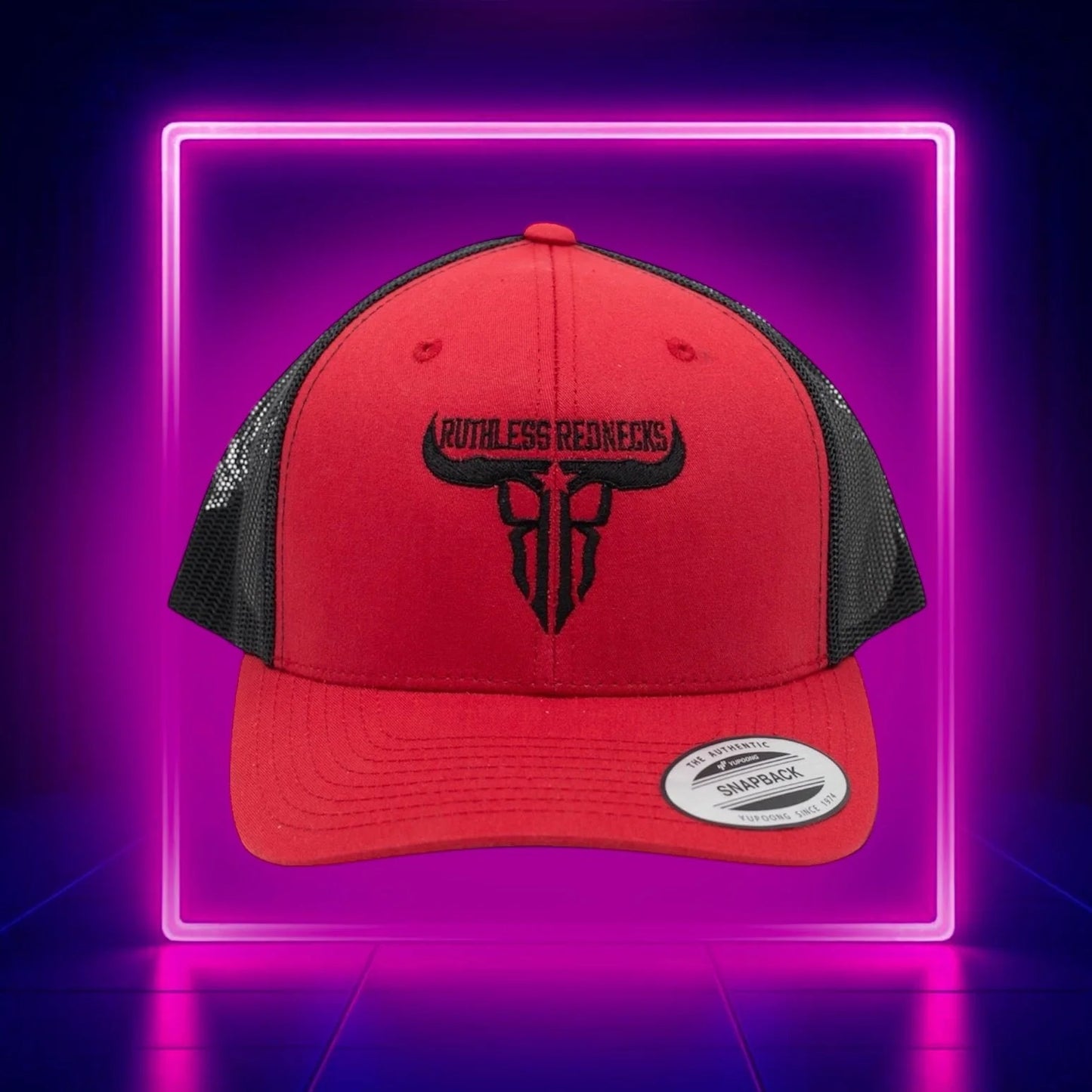 Ruthless Rednecks Raw Talent Curved Brim Cap - Red