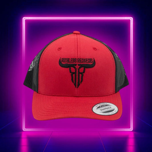 Ruthless Rednecks Raw Talent Curved Brim Cap - Red