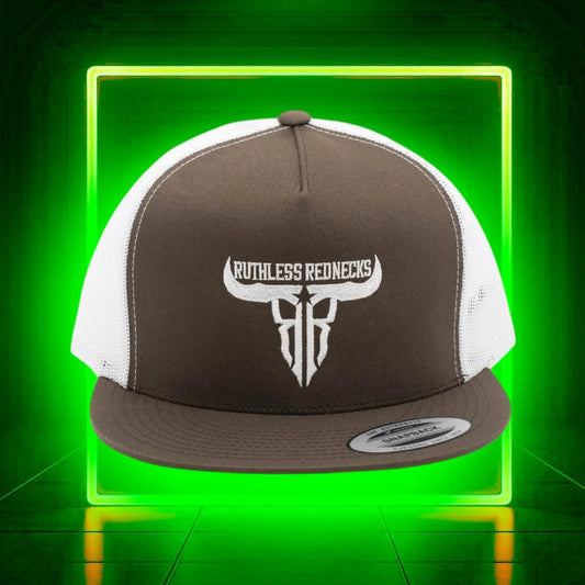 Ruthless Rednecks Raw Talent Mesh Flat Brim Cap - Brown