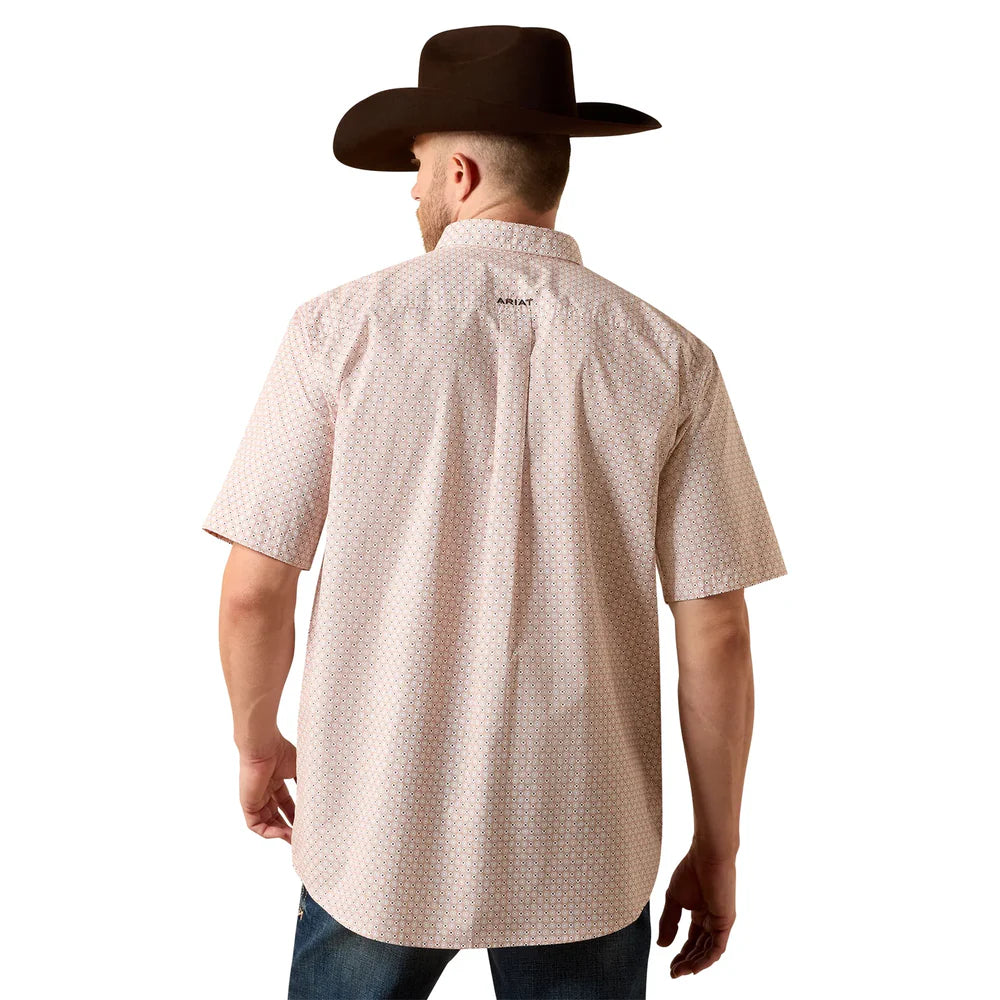 Ariat Men's Nelson Short Sleeve Classic Fit Shirt Almond Oil