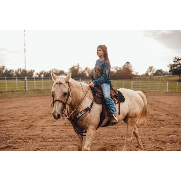 Red Dirt Unisex 8 Seconds Long Sleeve Shirt - Grey Blue