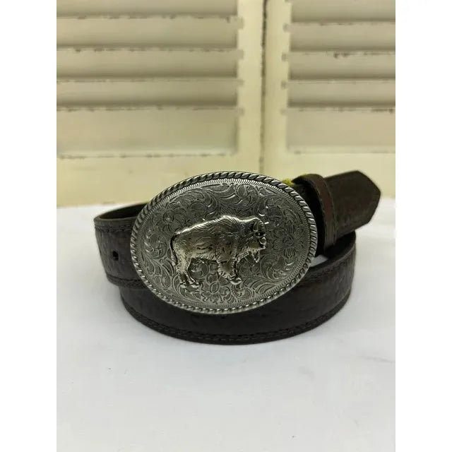 Vintage Men's Mr. Bison Leather Belt- Brown
