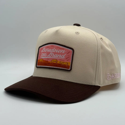 Baredown Brand Pink Skies A Frame Curved Brim Cap