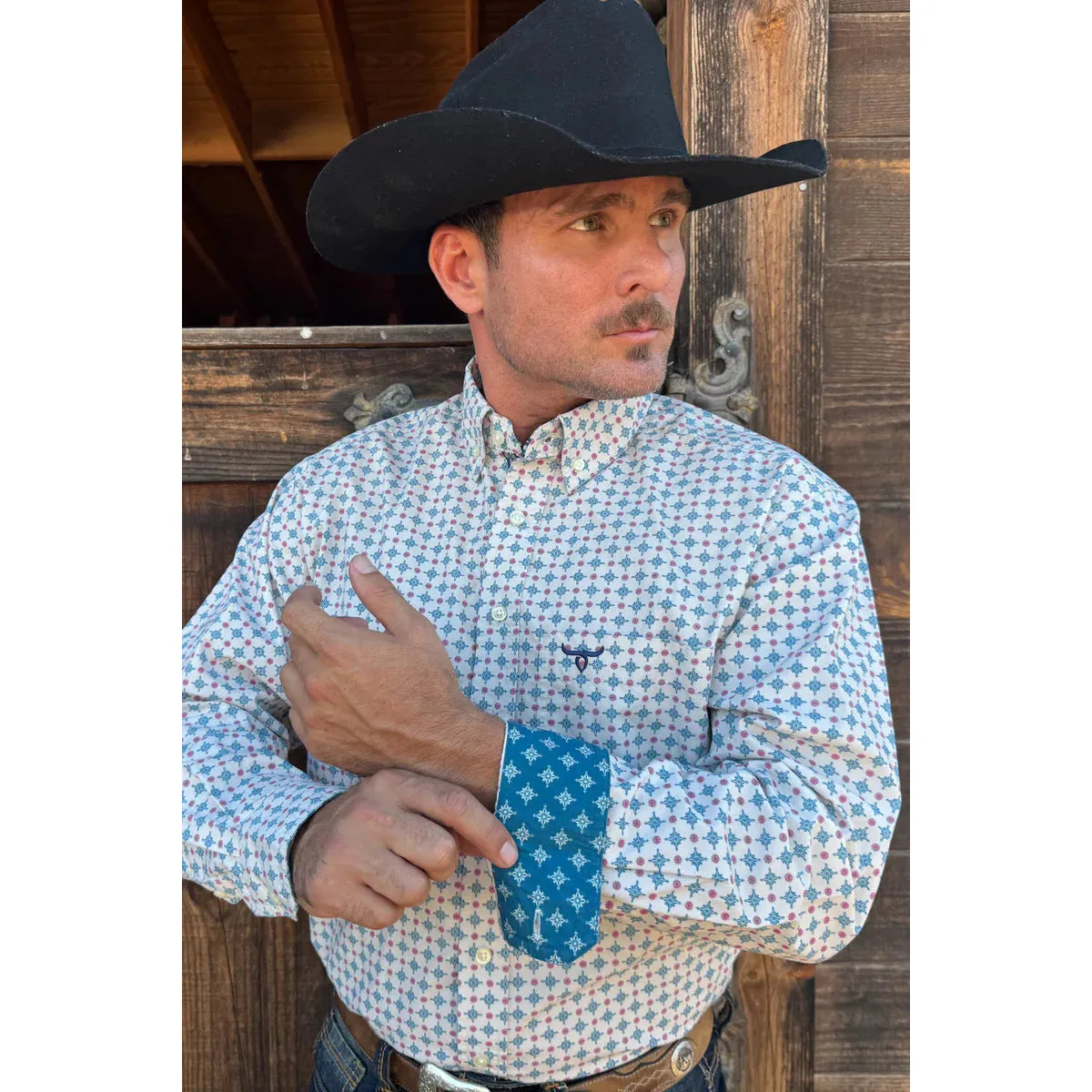 Drover Men's Signature Series The Bronco Snap Shirt - White