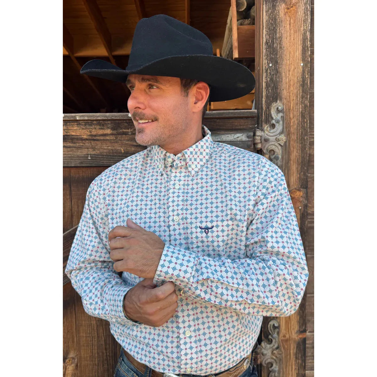 Drover Men's Signature Series The Bronco Snap Shirt - White
