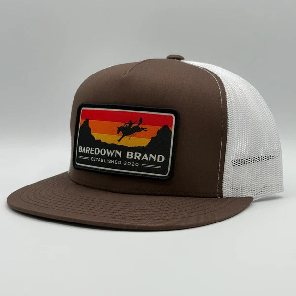 Baredown Brand Ball Cap Sunset Flat Bill Cap
