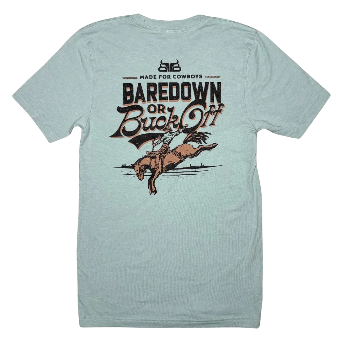 Baredown Brand Buck Off T-Shirt-Dusty Blue
