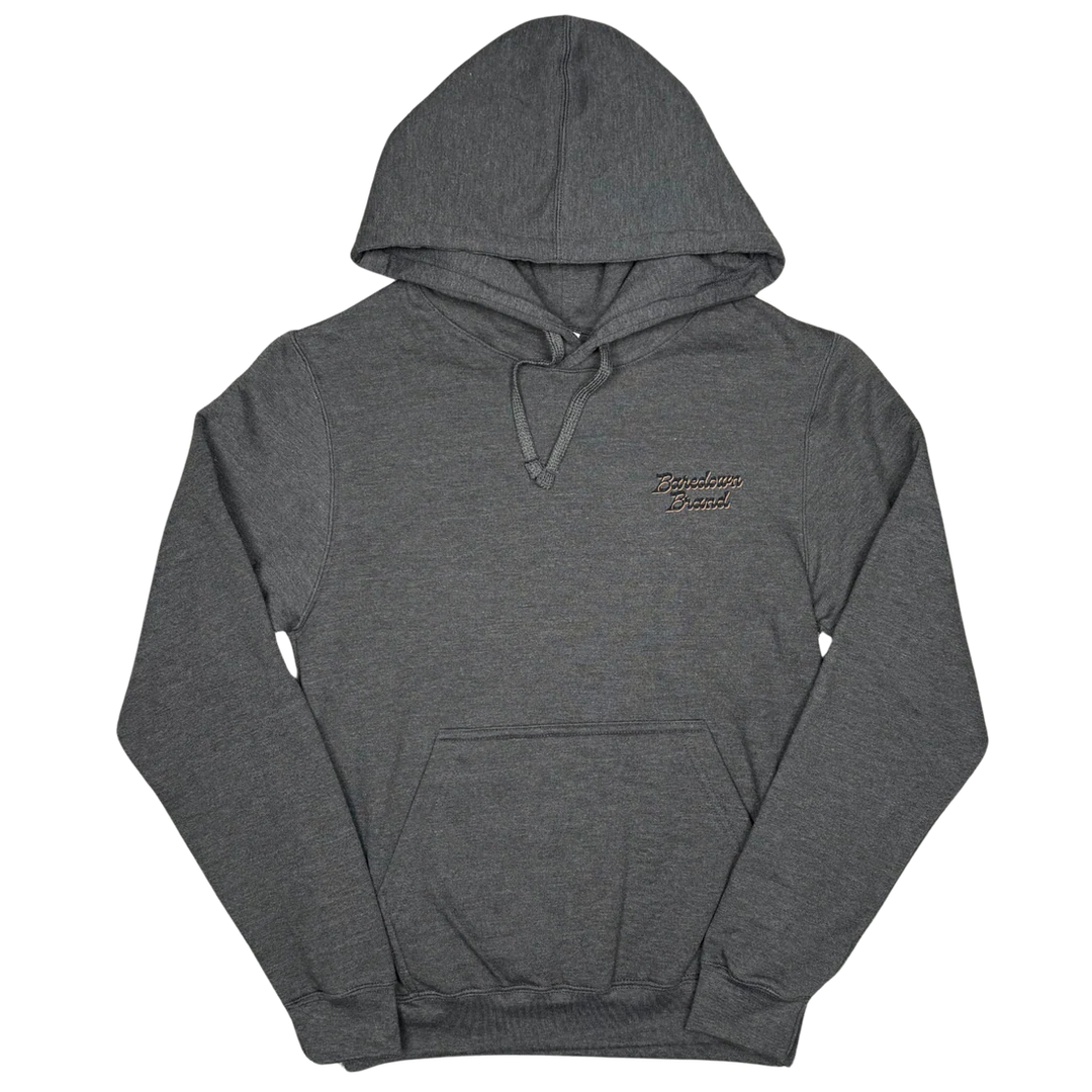 Baredown Brand Buck Off Hoodie- Heather Charcoal