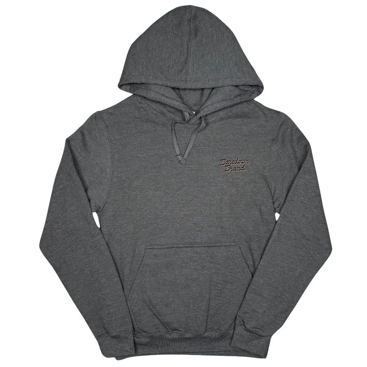 Baredown Brand Buck Off Hoodie- Heather Charcoal