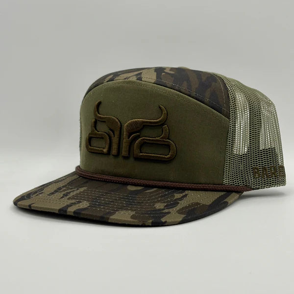 Baredown Brand Bottomland 7Panel Cap- Flat Brim