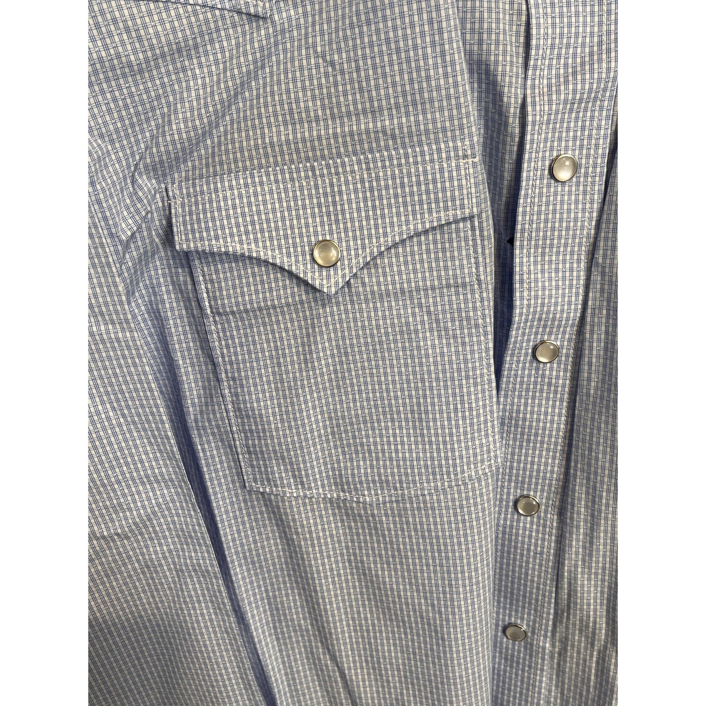Panhandle Men's Long Sleeve Snap Shirt- Blue