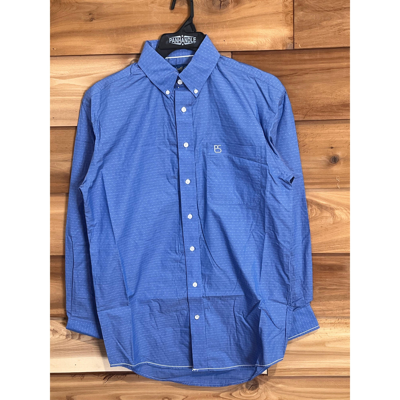 Panhandle Men's Long Sleeve Shirt- Blue