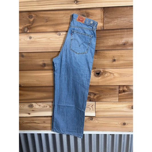 Levi's Women's High Rise Cinch Baggy Invested Jeans- Indigo