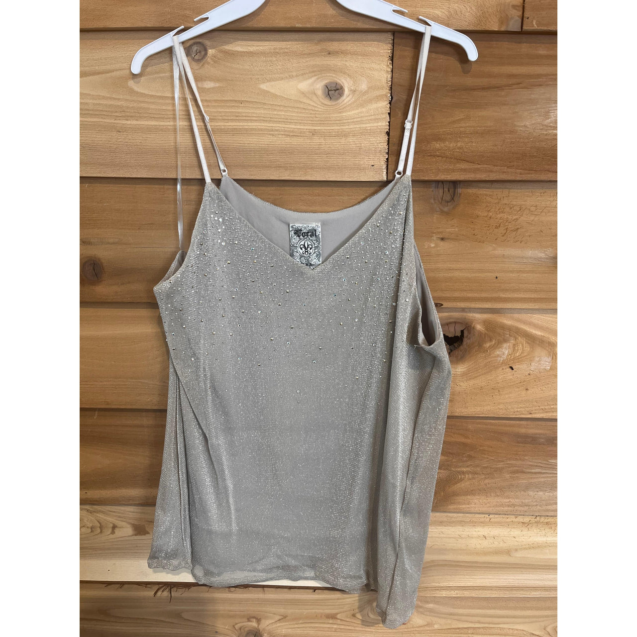 Vocal Apparel Glitter Mesh Tank Top- Assorted Colours