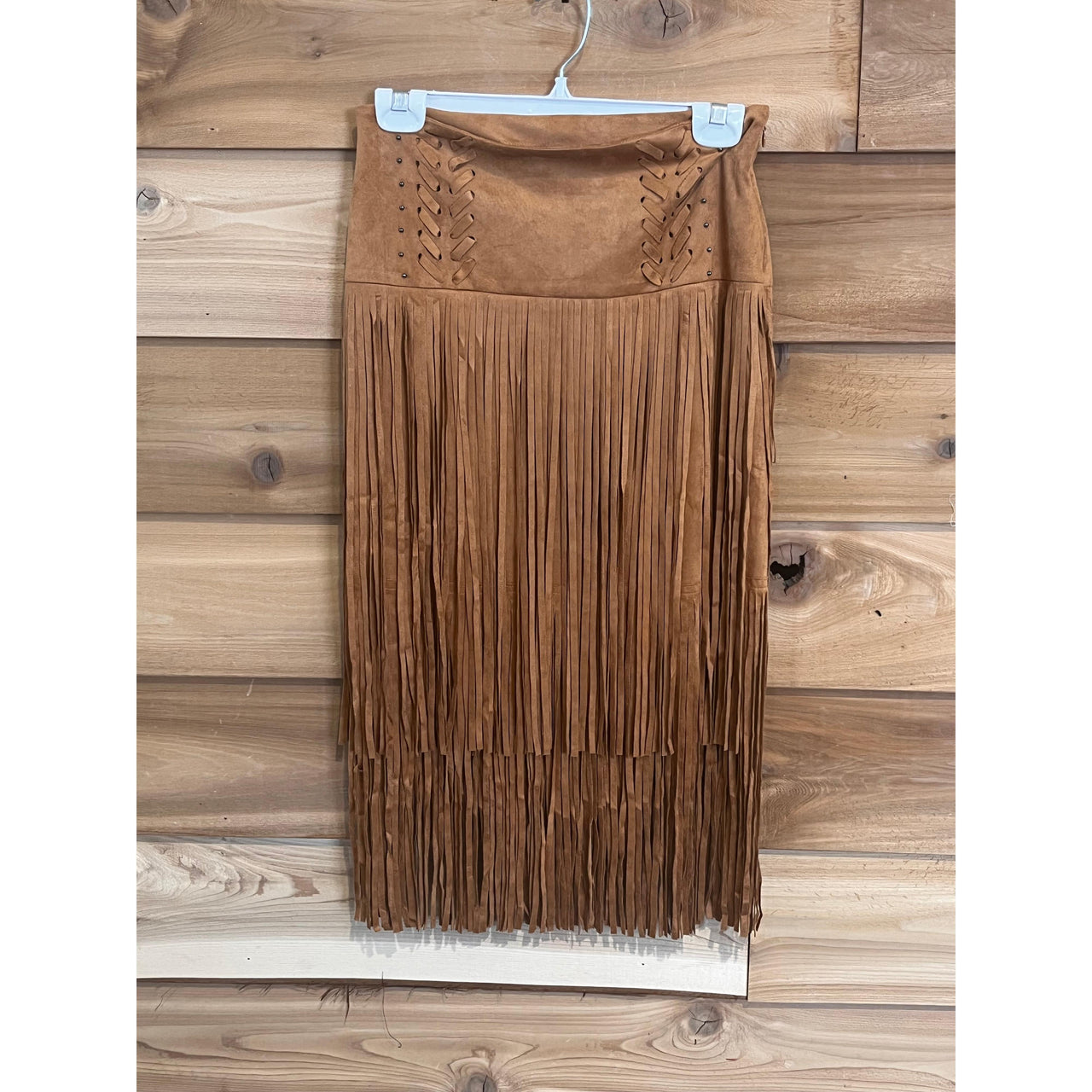 Vocal Apparel Suede Lacing Detailed Stud Skirt - Assorted Colours
