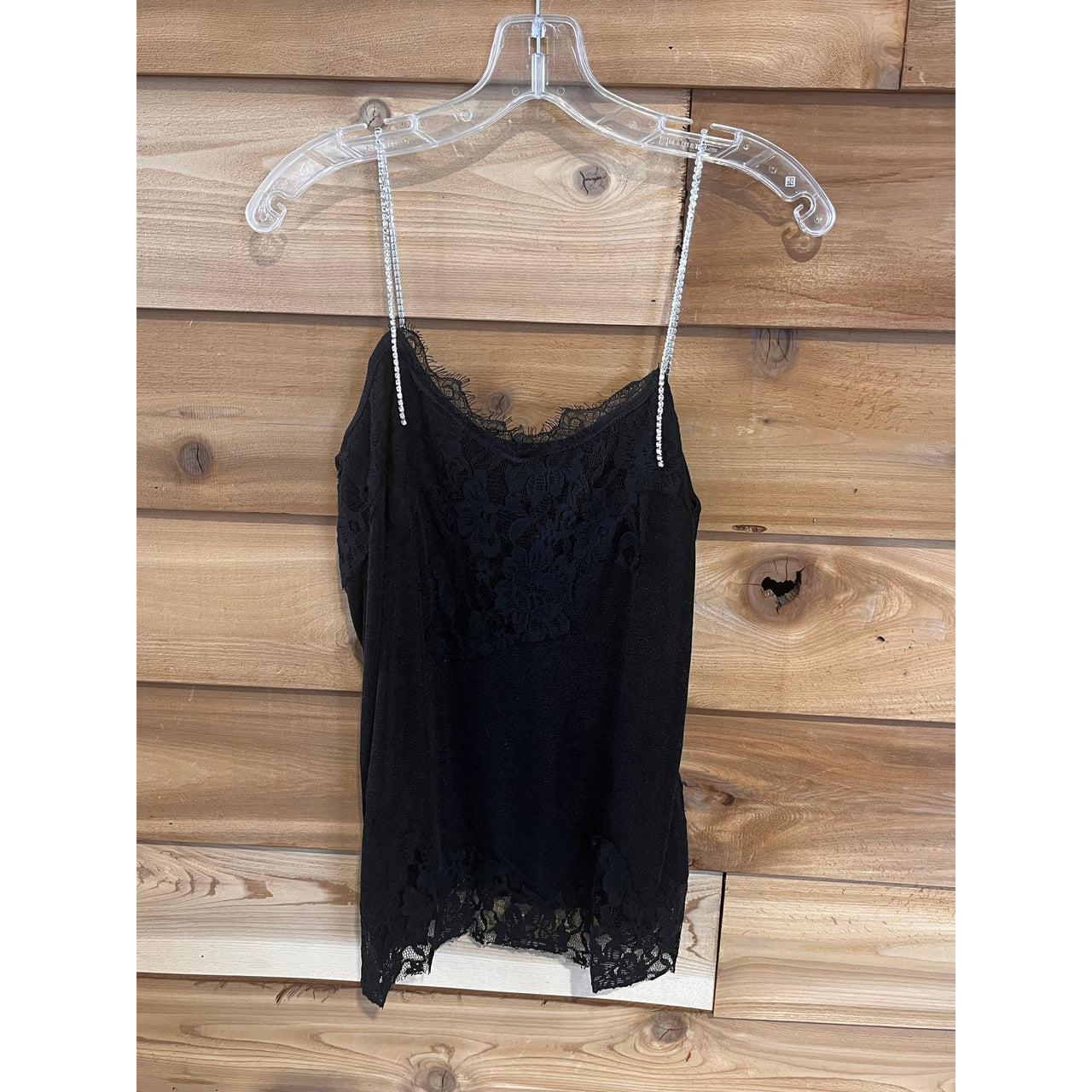 Vocal Apparel V Neck Sleeveless Knit Vintage Camisole Top with Lace Trim - Assorted Colours