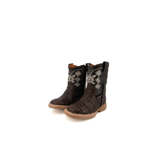 Rock'em Baby Caiman Boots - Brown