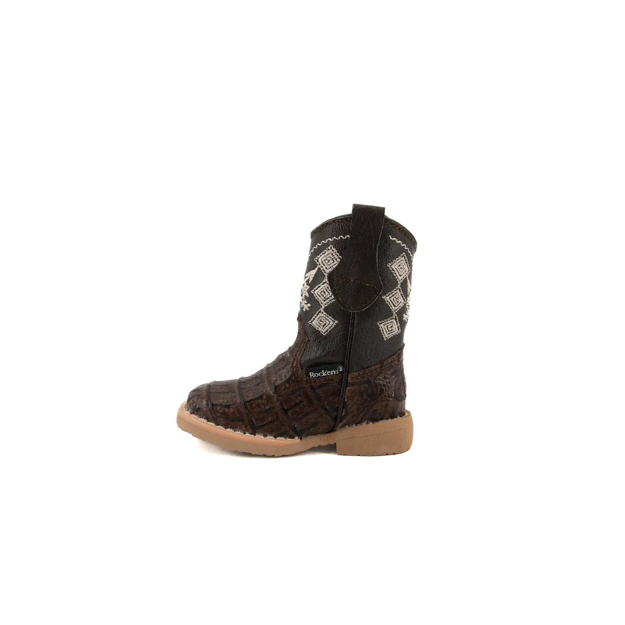 Rock'em Baby Caiman Boots - Brown