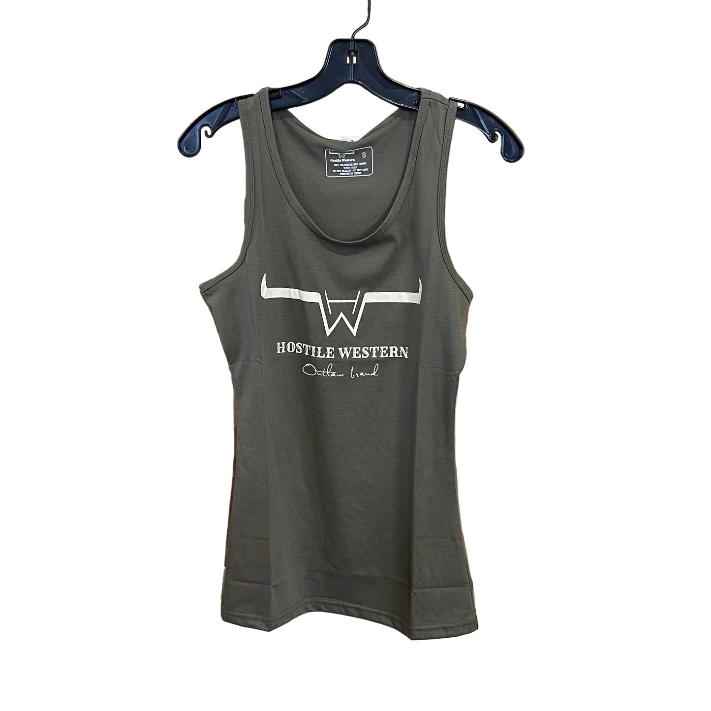 Hostile Western Women's Short Sleeve Tank-Brown