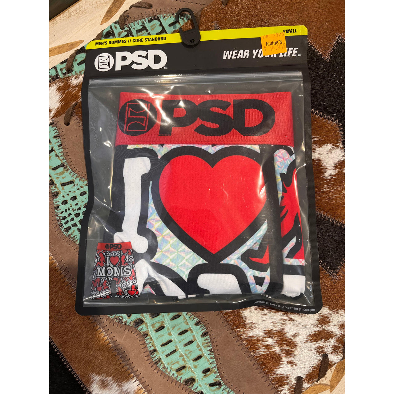 PSD Men's Underwear I Heart Moms Boxer Brief - Multi