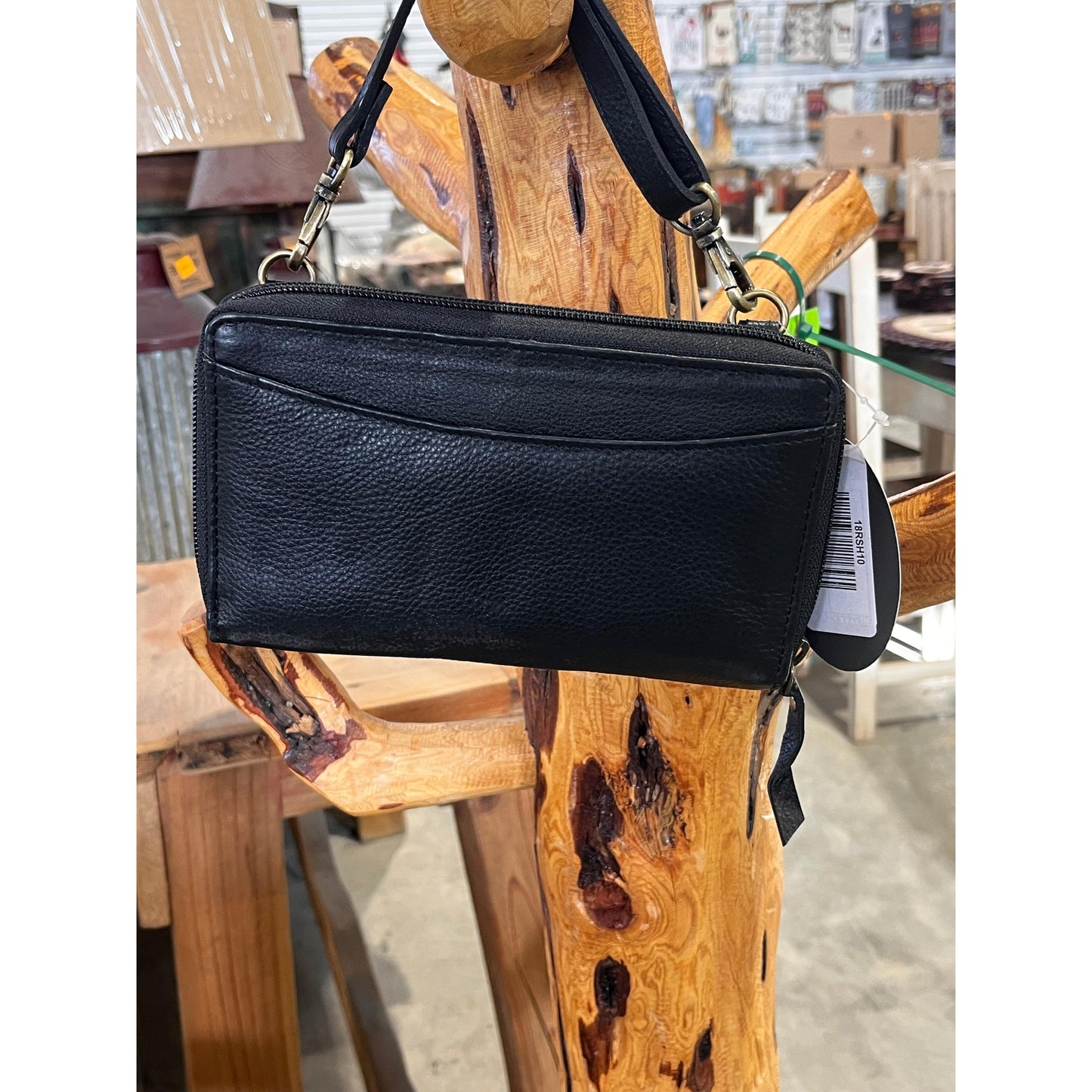 Western Women's Crossbody Aces Tooled Cowhide Sling Purse