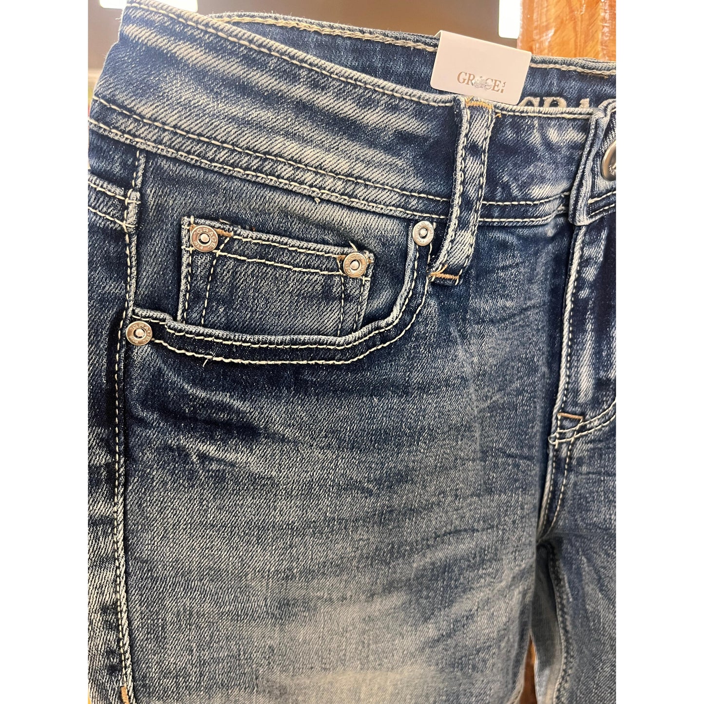 Grace in LA  Women's Simple Stitch Jeans