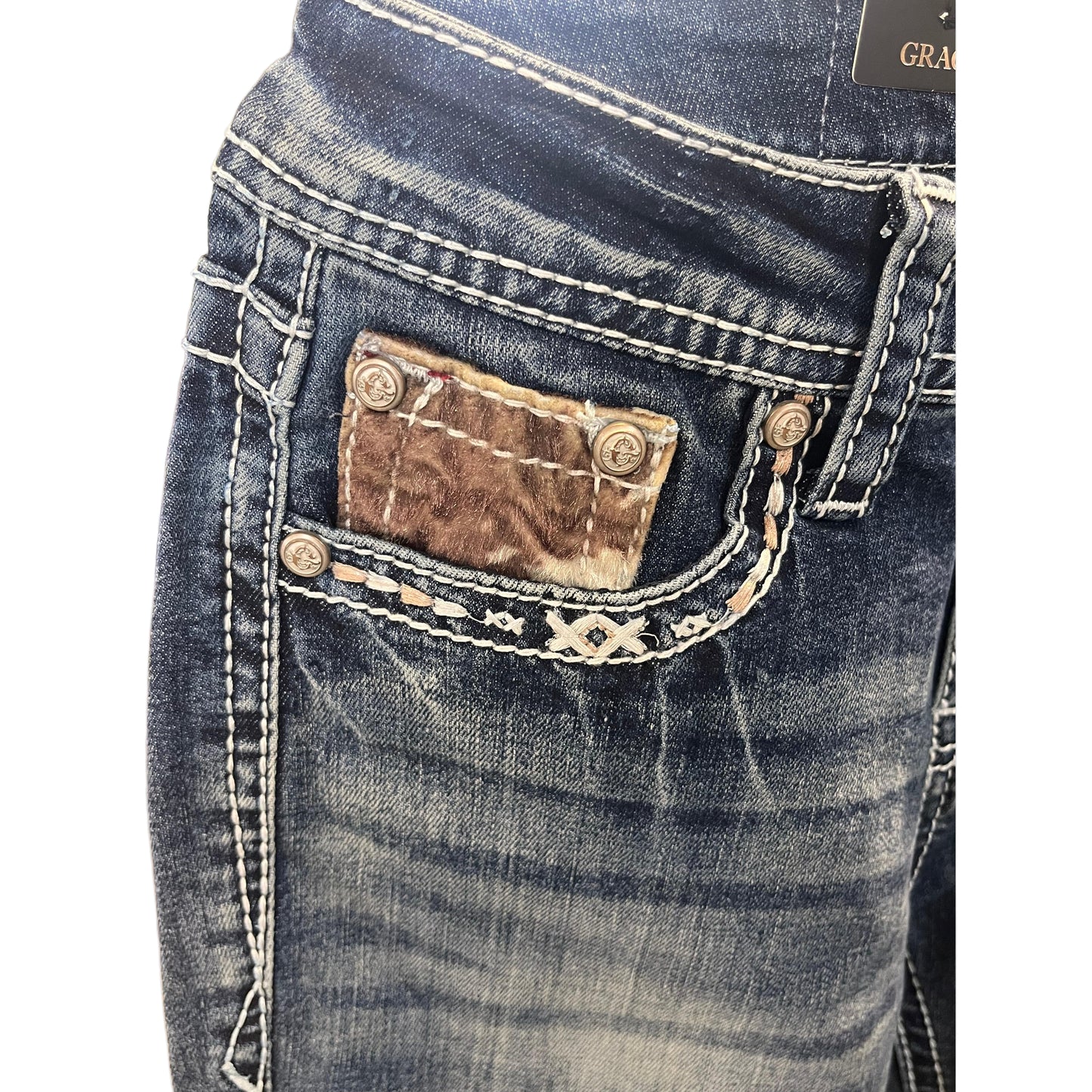 Grace in LA Women's Steer Head Jeans