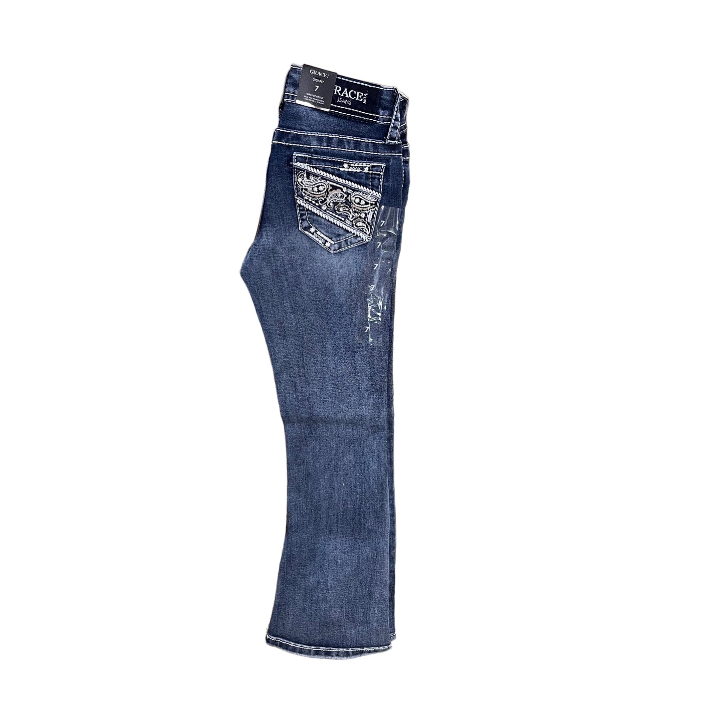 Grace in LA Girl's Paisley Emblem Jeans