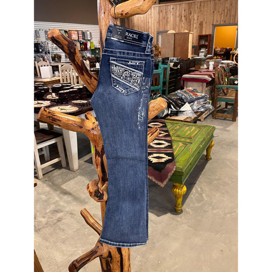 Grace in LA Girl's Paisley Emblem Jeans