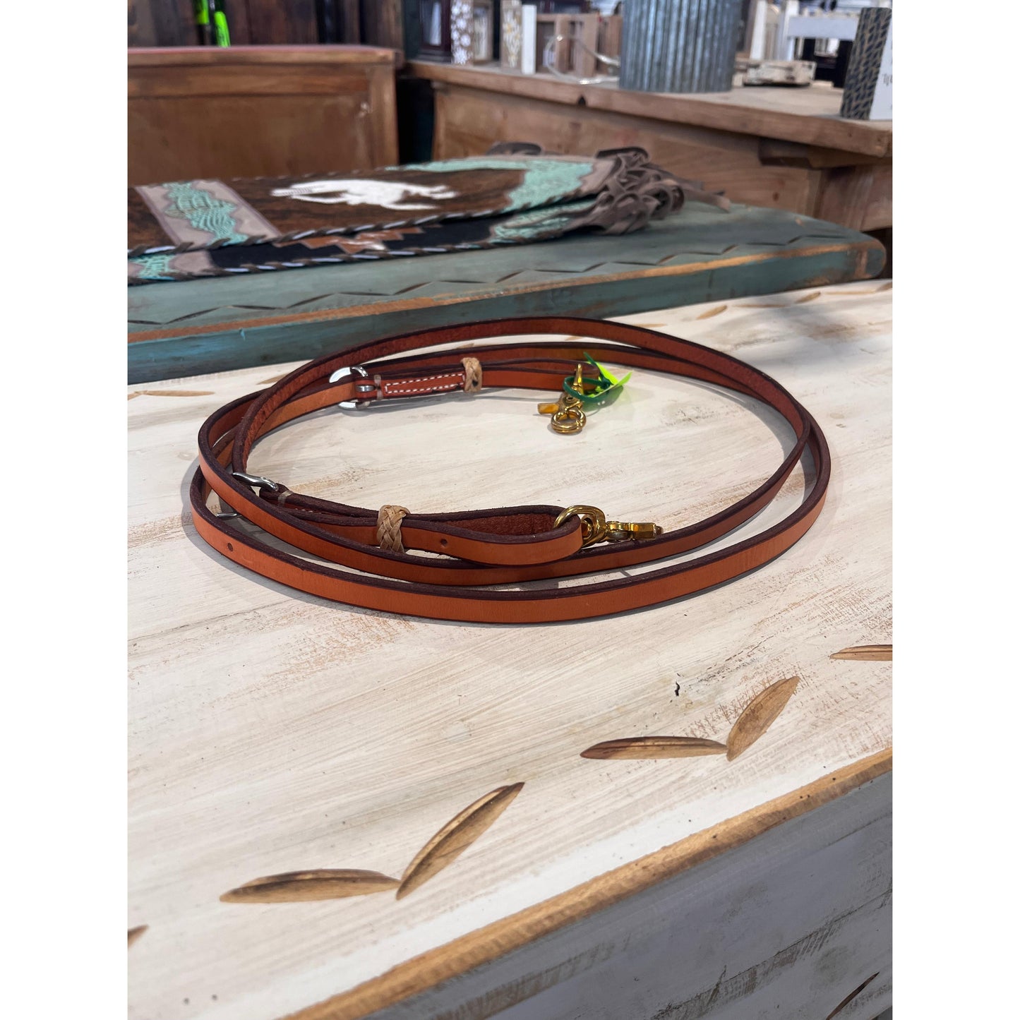 Irvine's 5/8 x 8" Roping Rein w/ Rawhide Knots