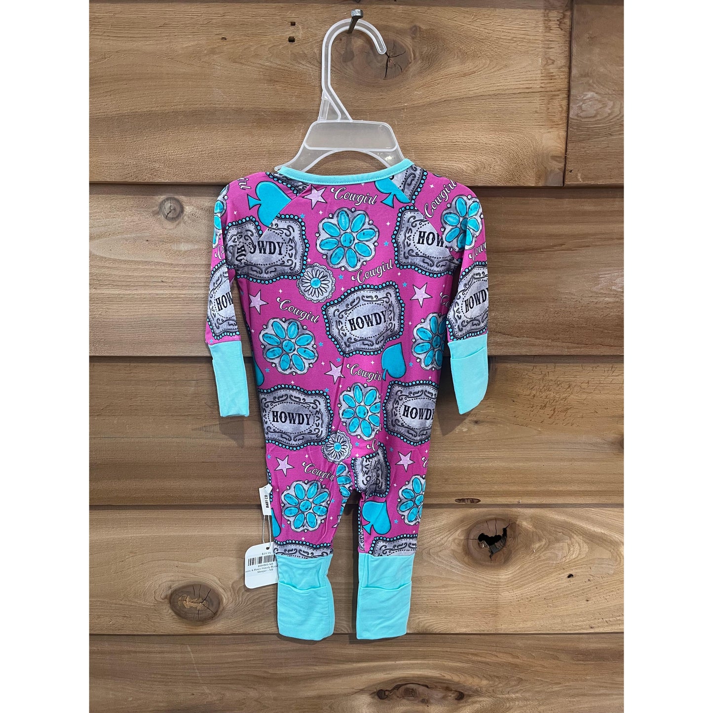 Boots & Bows Howdy Buckle Infant Sleeper