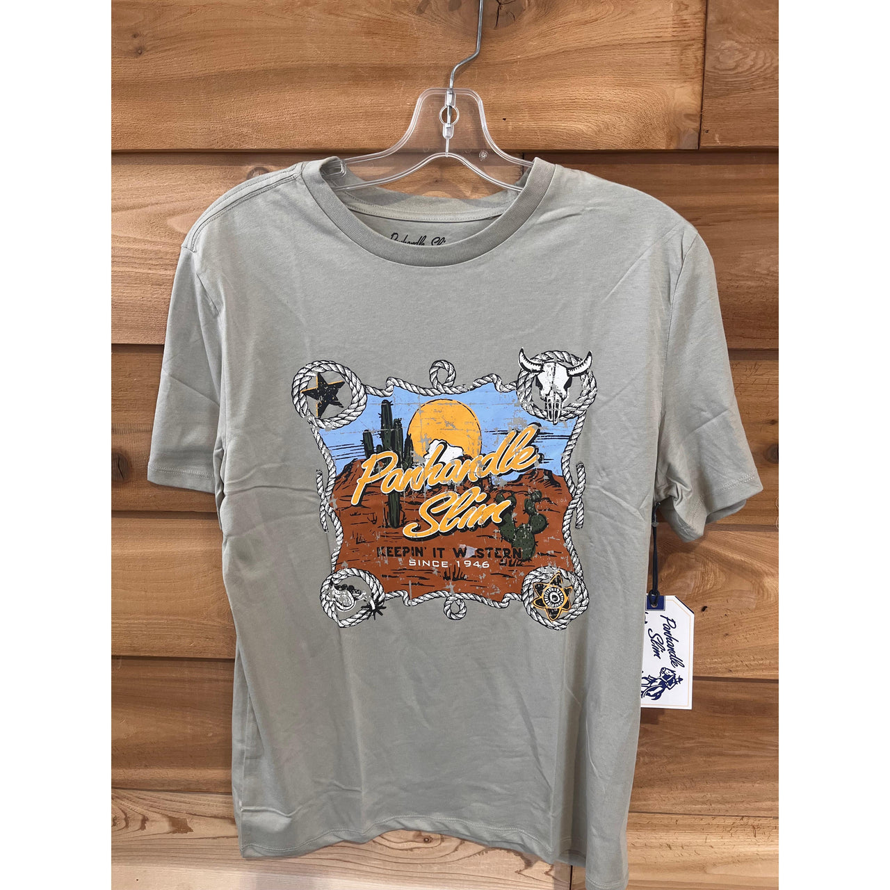 Panhandle Women's Graphic Short Sleeve Tee Shirt- Olive