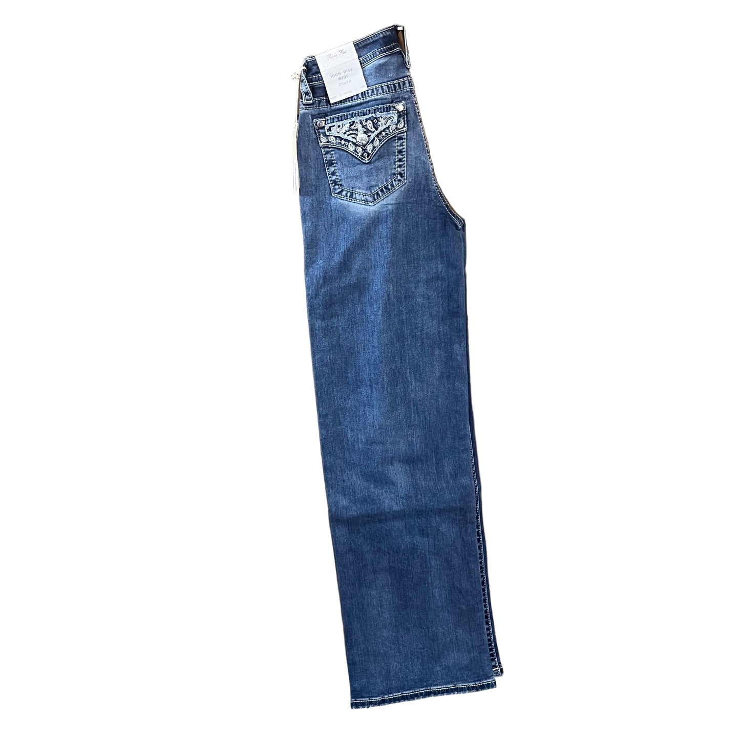 Miss Me Women's Gone Rogue Wide Leg Jeans - Medium Wash