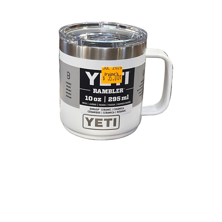 YETI Rambler 295 mL Stackable Mug with DuraSip Ceramic Lining - White