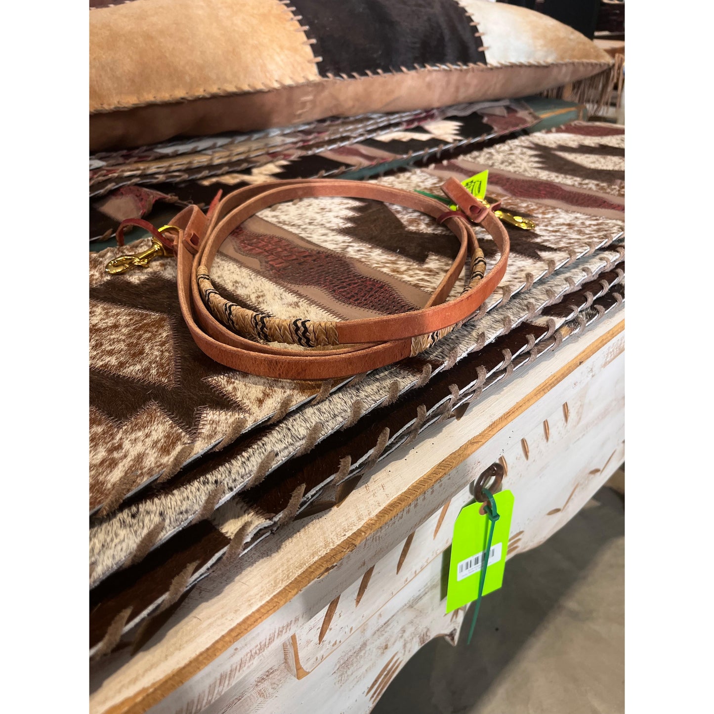 Irvine's Roping Rein 5/8"x 8' - With Rawhide Knots