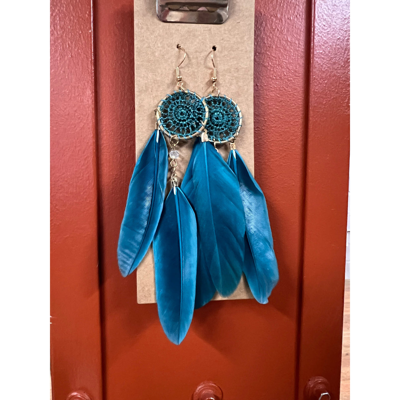 Live Beautifully Earrings - Dream Catcher Turquoise
