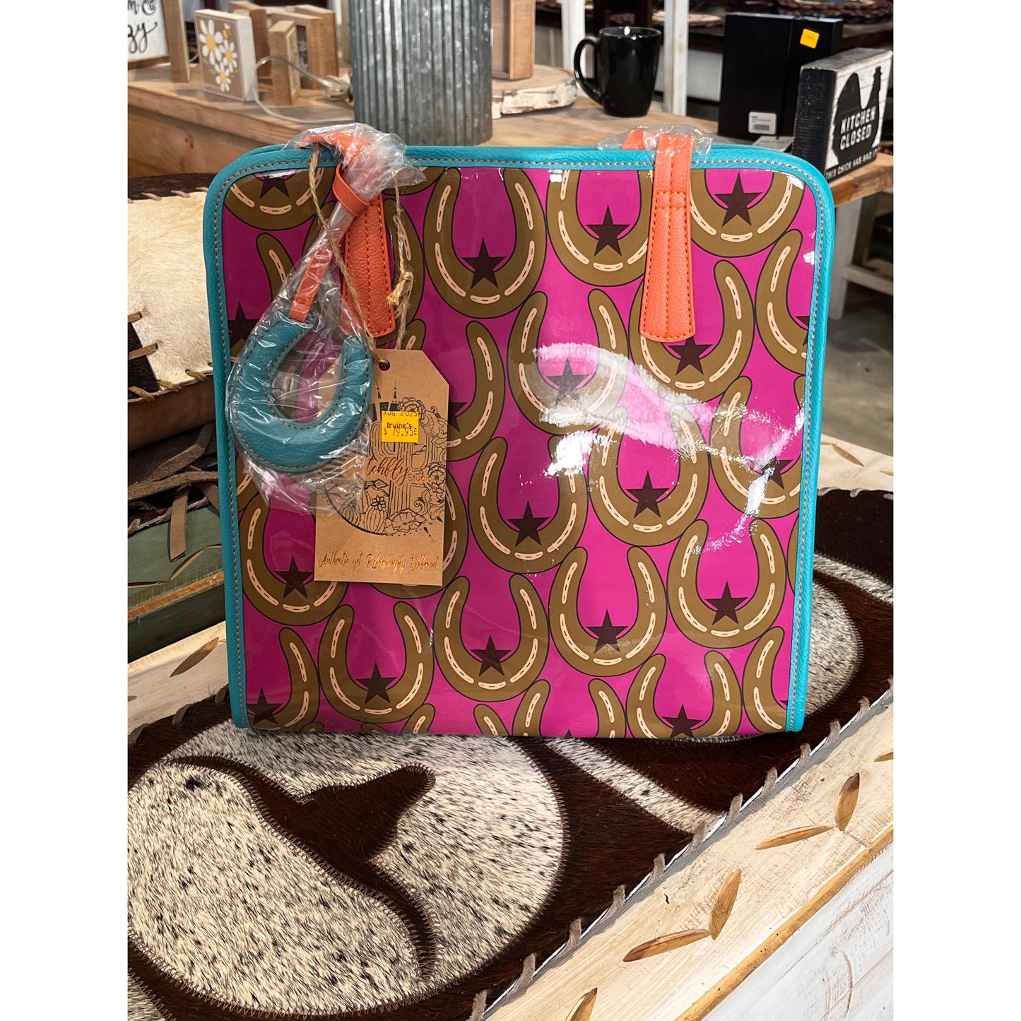 Catchfly Tote Pink Horseshoe