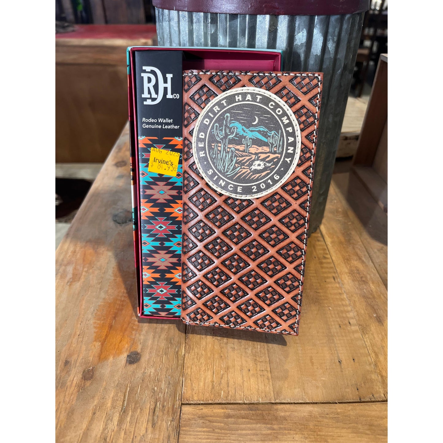 Red Dirt Rodeo Men's Wallet - Desert Scene Logo Patch