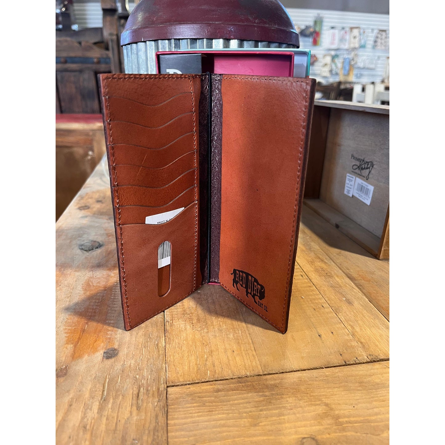 Red Dirt Rodeo Men's Wallet - Desert Scene Logo Patch